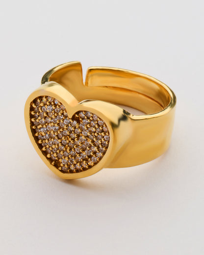 Sweet Heart Ring in Gold and Silver